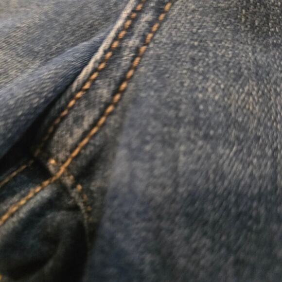 Ceros Mid Rise Straight Leg Blue Distressed Jeans Women’s Size 27 - Picture 11 of 11